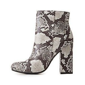 Snakeskin Booties